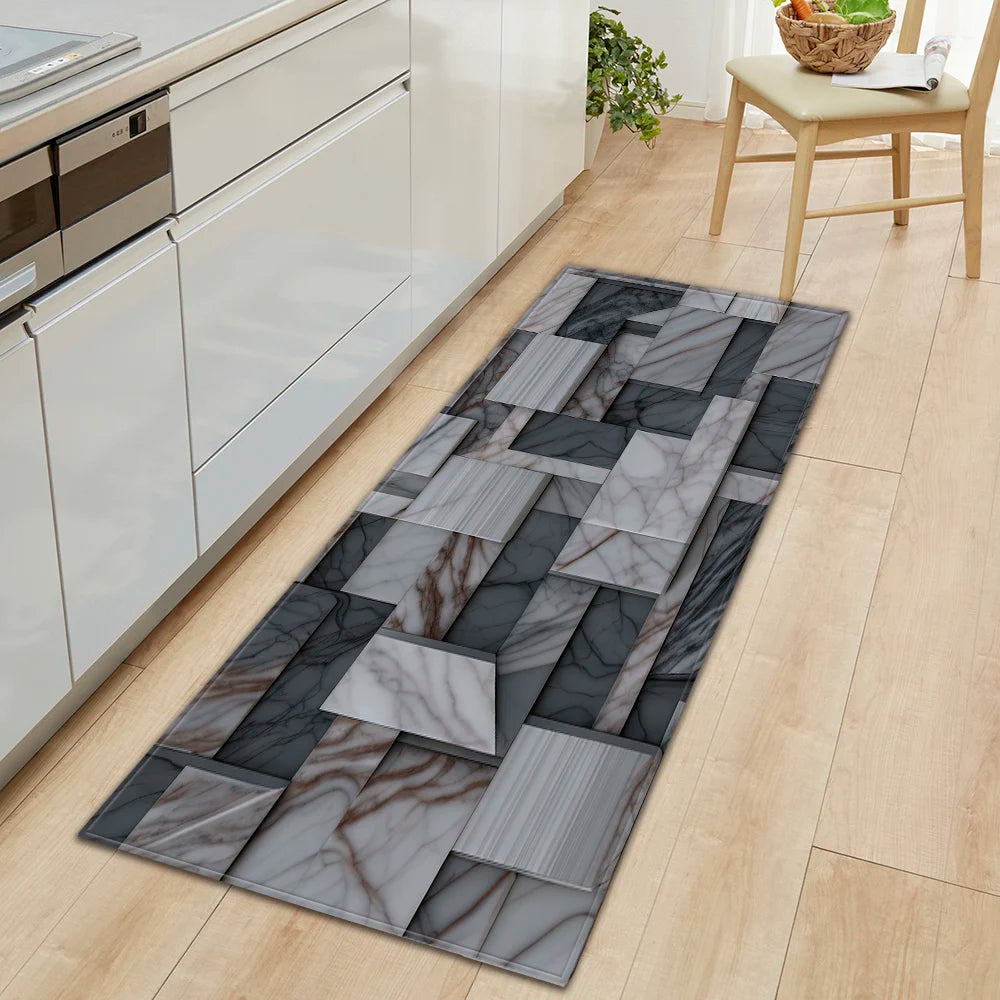 Navak Teppich Plaid Küchenmatte Zuhause Wohnzimmer Balkon Schlafzimmer Bodendekoration 3D Teppich Haus Flur Eingangstür Bad Rutschfester Fußteppich