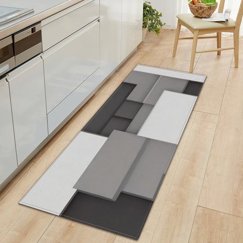 Navak Teppich Plaid Küchenmatte Zuhause Wohnzimmer Balkon Schlafzimmer Bodendekoration 3D Teppich Haus Flur Eingangstür Bad Rutschfester Fußteppich