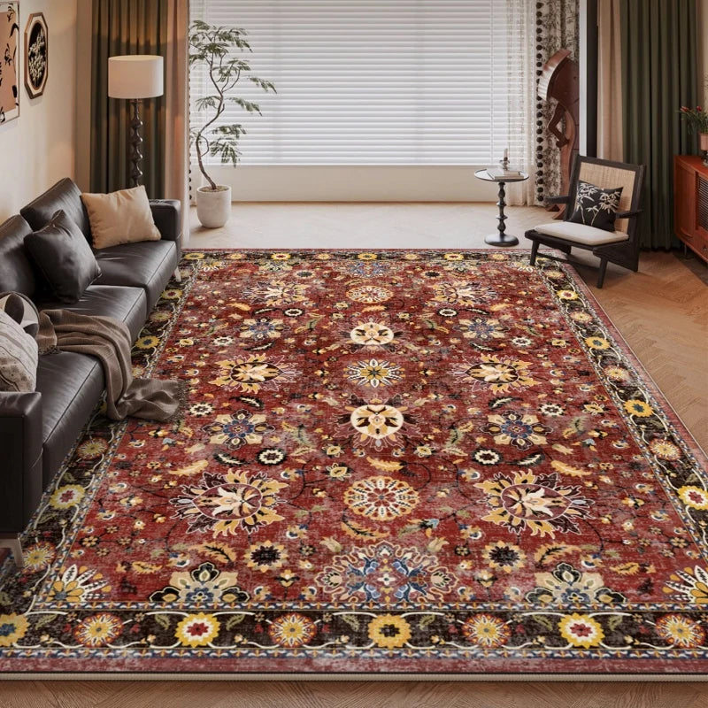 Navak Carpet Teppiche im amerikanischen Retro-Stil für Schlafzimmer, große Bereiche, Wohnzimmerdekoration, Plüschteppich, rutschfeste Lounge-Bodenmatte, flauschiger, weicher Teppich