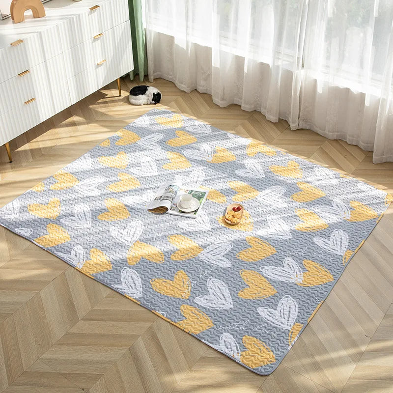 Navak Teppich-Fußmatten Dicke Baumwollkissen Baby-Krabbelteppiche Kinderzimmer Schlafzimmer Nickerchenmatte Kinderspielteppich Wohnzimmer Kindersitzunterlage