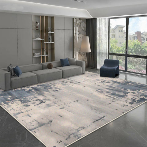 Navak Teppich, moderner, schlichter Stil, Teppich für Wohnzimmer, blau-grau, Dekoration, Heimsofa, flauschiger, weicher Teppich, Schlafzimmer, Nachttisch, waschbare, rutschfeste Matte