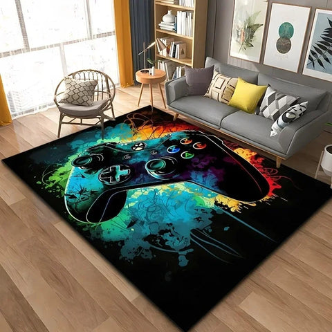 Navak Teppich 3D Game Controller Teppich Anime Teppich Wohnzimmer Dekoration Teppiche für Schlafzimmer Teppiche für Super Sized Gaming Teppich