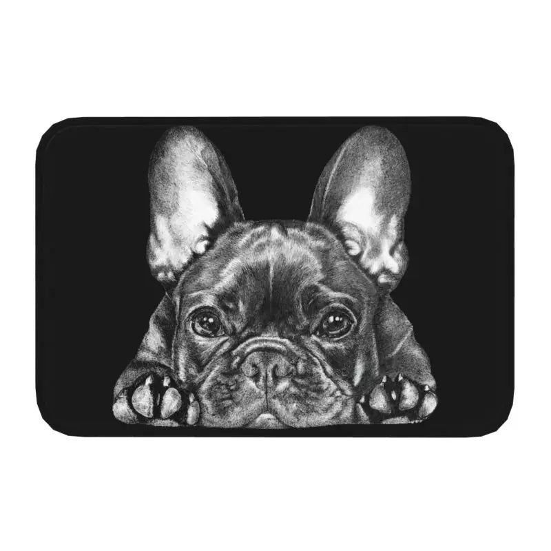 Navak Carpet Custom Fußmatte mit süßem französischem Bulldoggen-Motiv, rutschfest, für Eingangsbereich, Küche, Badezimmer, Tür, Bodenmatte, Garage, Teppich, Fußpolster