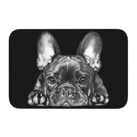 Navak Carpet Custom Fußmatte mit süßem französischem Bulldoggen-Motiv, rutschfest, für Eingangsbereich, Küche, Badezimmer, Tür, Bodenmatte, Garage, Teppich, Fußpolster