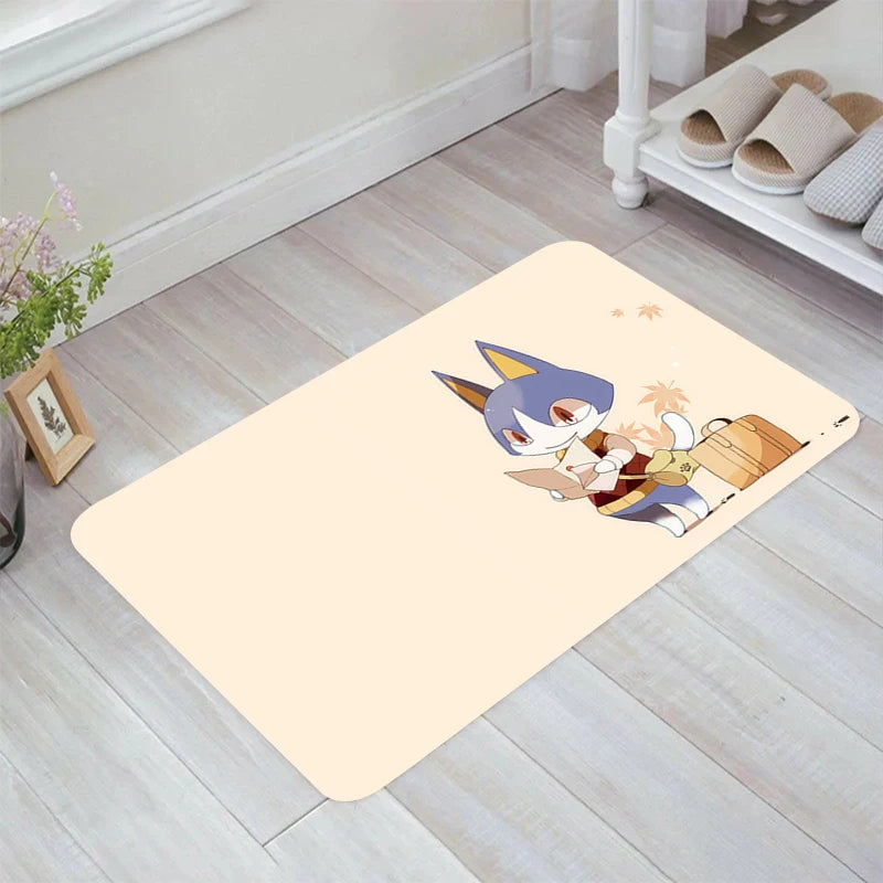Navak Teppich Animal C-Crossing Game Bodenmatte Home Teppich Eingang des Hauses Zimmer Teppiche Teppiche Balkon Küche Teppich Fuß Fußmatte Türmatten Bad