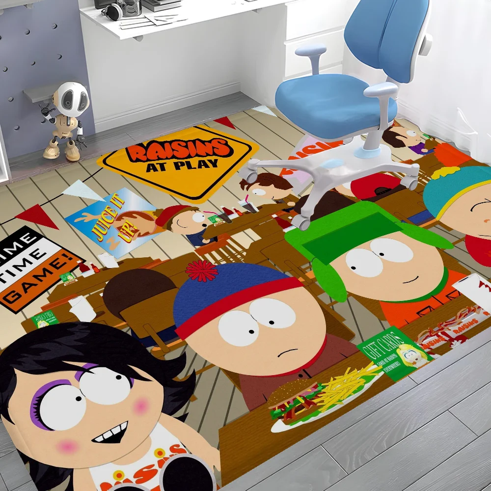 Navak Carpet Amine S-South Cartoon P-Park Fußmatte, waschbar, rutschfest, für Wohnzimmer, Sofa, Stühle, Fußmatte, Küchenfußmatte, Teppich