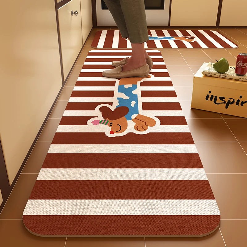 Navak Carpet Exclusive Picks Budding Diatomite Carpet Scandinavian Style Non-Slip Water-Absorbent Mute Kitchen Breakfast Area Home Decoration