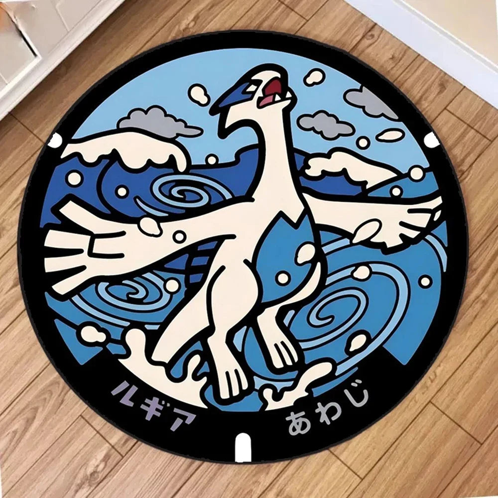 Navak Carpet NEU Tägliche Auswahl Kawaii Pokemon Teppich für Wohnzimmer Dekor Lounge Balkon Sofa Matte Schlafzimmer Weicher Teppich Drehstuhl Matte Kinder Geschenk