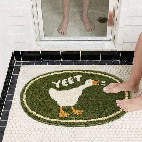 Navak Carpet Cute Duck Bathroom Rug Funny Soft Bathtub Carpet Area Rugs Kitchen Rug Floor Mats Doormat Chic Home Room Decor