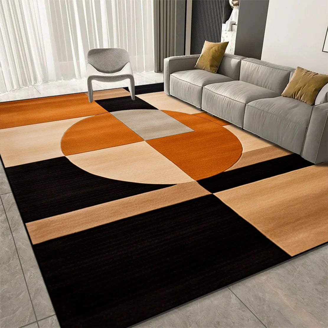 Navak Teppich Luxuriöse geometrische Teppiche für Wohnzimmerdekoration Sofa Große Fläche Heimteppiche für Schlafzimmer Weiche rutschfeste Matte für Kinder Коврик