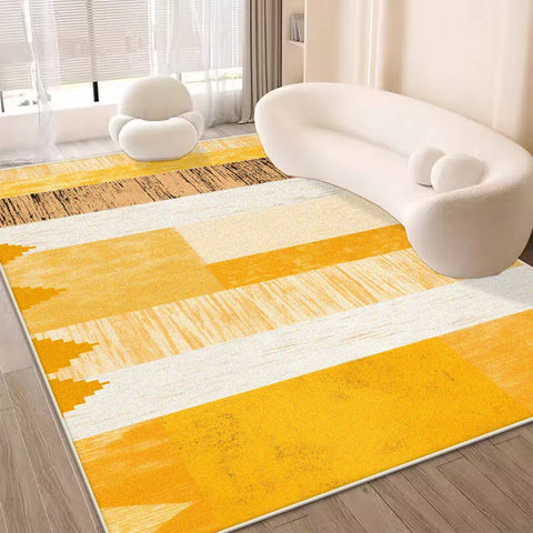 Navak Teppich, nordisch, abstrakt, gelb, große Teppiche für Wohnzimmer, leichte Luxus-Sofa-Bereich, Dekorationsteppiche, Zuhause, Schlafzimmer, rutschfeste Bodenmatte