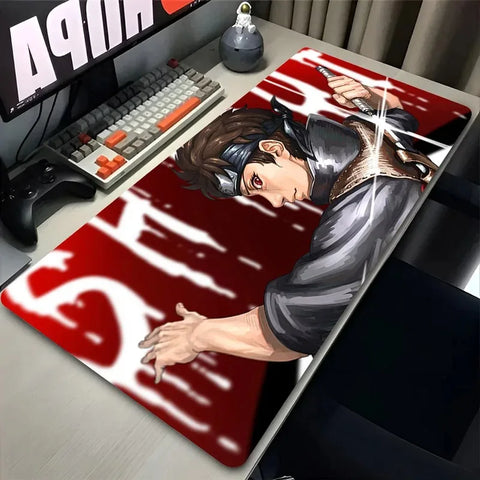 Navak Teppich Laptop Büro Großes Mauspad Anime Shisui U-Uchiha N-Narutos Mauspad Tastatur Gaming Rutschfeste Schreibtischunterlage PC Zubehör Teppich