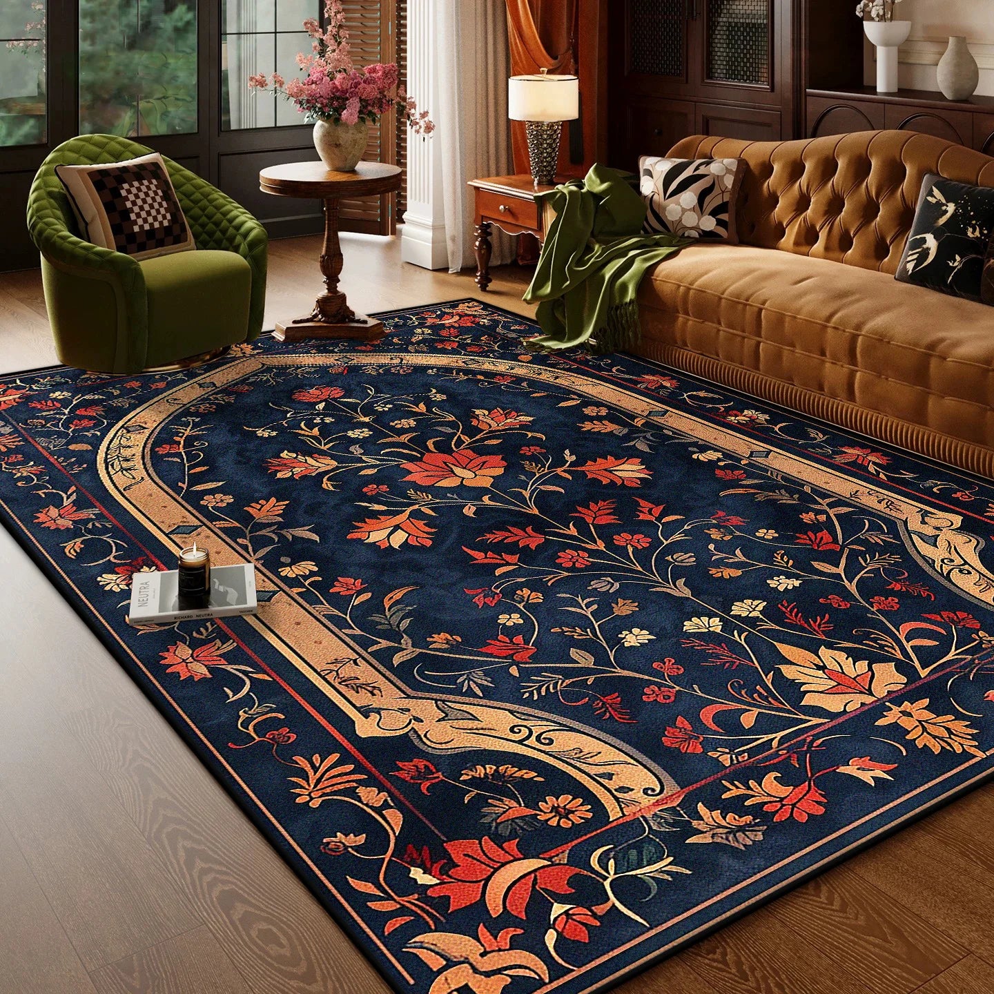 Navak Carpet Persian Style Living Room Carpet Luxury Decoration Sofa Area Fluffy Soft Rugs Home Room Non-slip Washable Mat Floor