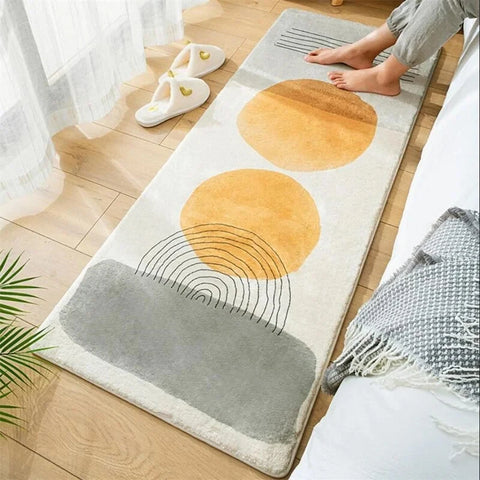 Navak Teppich Schlafzimmer Home Teppich Nachttisch Teppich Dekoration Wohnzimmer Weiche Tür Matten Blatt Druck Flauschigen Plüsch Boden Matte Shaggy Alfombra 양탄자
