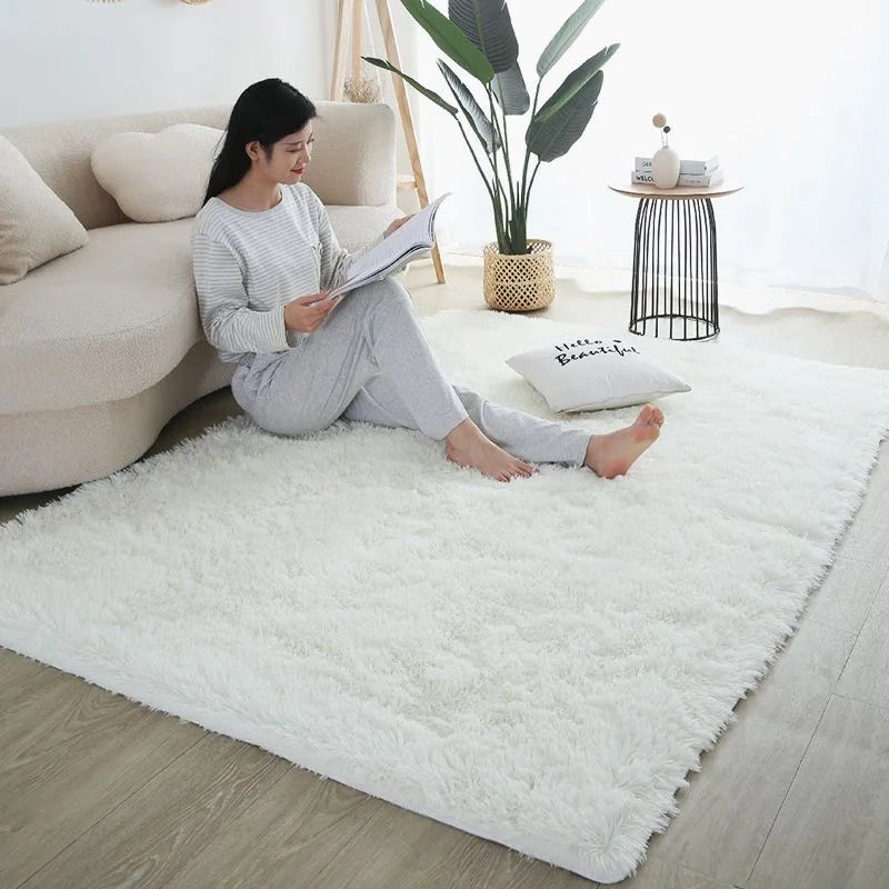 Navak Teppich, pelziger Teppich, Wohnzimmermatte, modernes Schlafzimmer, nordischer Stil, Dekorationsteppich, groß, schwarz, grau, weiß, rutschfeste Kinderteppiche