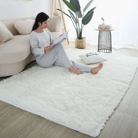 Navak Teppich, pelziger Teppich, Wohnzimmermatte, modernes Schlafzimmer, nordischer Stil, Dekorationsteppich, groß, schwarz, grau, weiß, rutschfeste Kinderteppiche