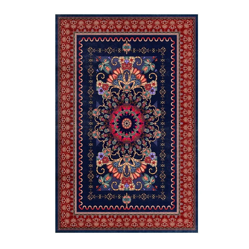 Navak Teppich Retro Europa Persien Stil Kunst Teppich Wohnzimmer Sofa Schlafzimmer Arbeitszimmer Küche Eingang Fußmatte Rutschfester leichter Luxus Dekor Teppich