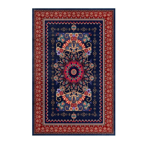 Navak Teppich Retro Europa Persien Stil Kunst Teppich Wohnzimmer Sofa Schlafzimmer Arbeitszimmer Küche Eingang Fußmatte Rutschfester leichter Luxus Dekor Teppich
