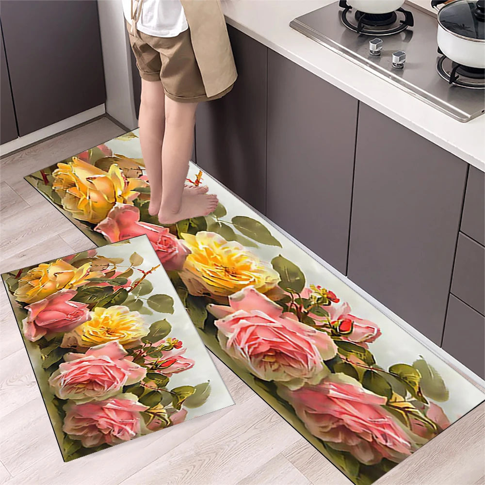 Navak Teppich Küchenmatte Teppich für Boden Hauseingang Fußmatte Schlafzimmer Wohnzimmer Dekor Nachttisch Teppich Flur Balkon Badezimmer Anti-Rutsch-Matte
