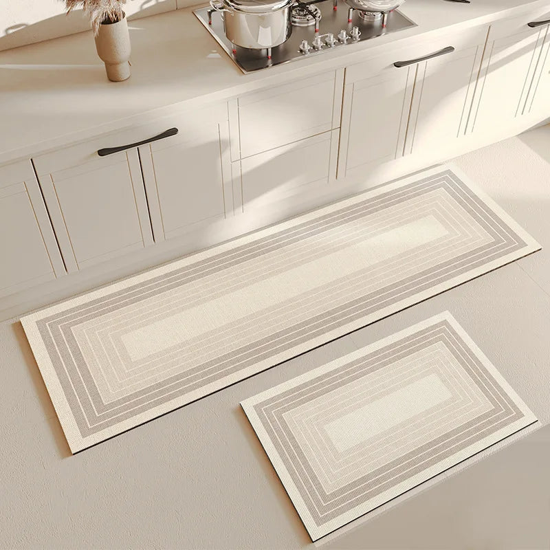 Navak Carpet Anti-Rutsch-Küchenbodenmatte, Wasserabsorbierender Teppich, Teppich mit modischem Muster, Multifunktionale Türmatte, Badezimmerbodenmatte