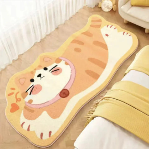 Navak Carpet Exclusive Picks Verbessertes Material Lustiger Cartoon-Schlafzimmer-Nachttischteppich Wohnzimmer Badezimmer Küche Rutschfester waschbarer Teppichmatte Heimdekoration