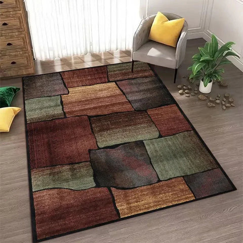 Navak Teppich, nordischer Stil, abstrakter geometrischer Teppich, rutschfester, waschbarer Teppich für Wohnzimmer, Schlafzimmer und Heimdekoration, Bodenmatte