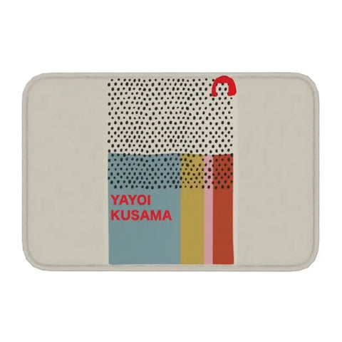 Navak Carpet Custom Yayoi Kusama Abstrakte Malerei Fußmatte Rutschfeste Eingangsbereich Badezimmer Küche Tür Bodenmatte Garage Teppich Fußpolster