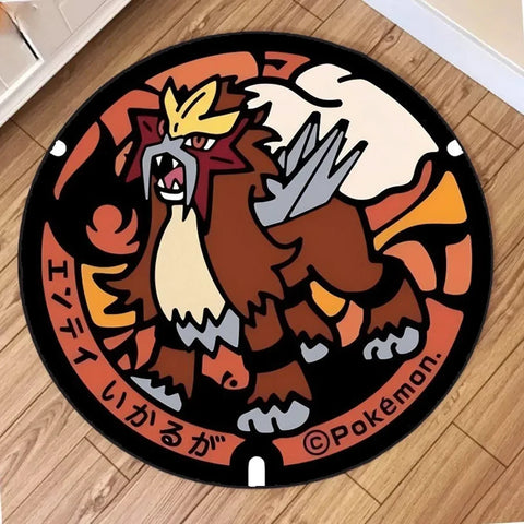 Navak Carpet NEU Tägliche Auswahl Kawaii Pokemon Teppich für Wohnzimmer Dekor Lounge Balkon Sofa Matte Schlafzimmer Weicher Teppich Drehstuhl Matte Kinder Geschenk