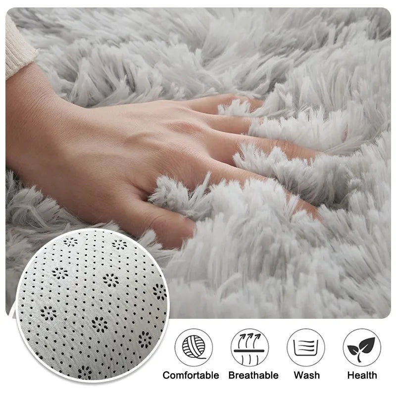 Navak Carpet Exclusive Picks Solid Color Plush Carpet Children's Bedroom Soft Fluffy Mat Living Room Baby Room Nursery Playroom Decorated Area Carpet
