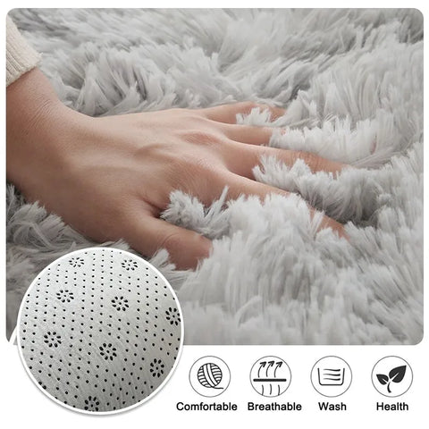 Navak Carpet Exclusive Picks Solid Color Plush Carpet Children's Bedroom Soft Fluffy Mat Living Room Baby Room Nursery Playroom Decorated Area Carpet