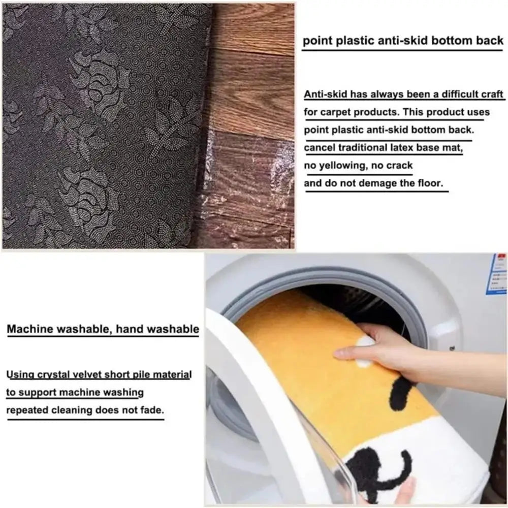 Navak Teppich, Küchenteppichmatten für Boden, Schlafzimmer, Wohnzimmer, langer Nachttisch, weicher, waschbarer Teppich, rutschfeste Fußmatte für Badezimmer, Eingang