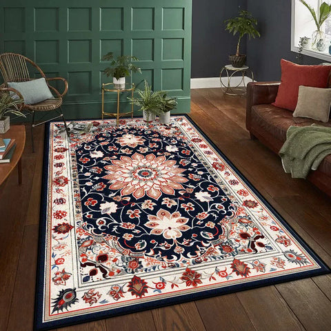 Navak Teppich Persischer Luxus-Wohnzimmerteppich 200x300 cm Dekoration Schlafzimmer Rutschfeste Teppiche Lounge Couchtische Waschbare Bodenmatte Fusselfrei