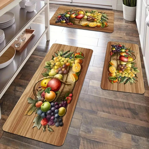 Navak Carpet 1 Stück 3D-Muster Landschaft Fußmatten Küchenteppiche Rutschfeste Pop-Design Badezimmerteppiche Badematte Teppich für Zuhause Waschbecken Wäsche Dekor