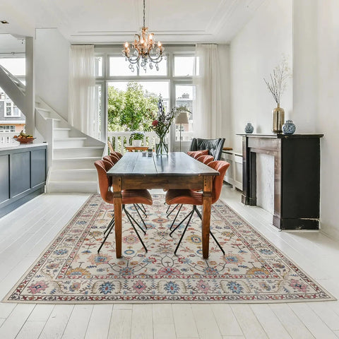 Navak Carpet Exclusive Picks Bohemian Style Loop-Pile Rug - Ultra-Thin, Stain-Resistant, Non-Slip Carpet for Living Room & Office, Soft Floor Mat