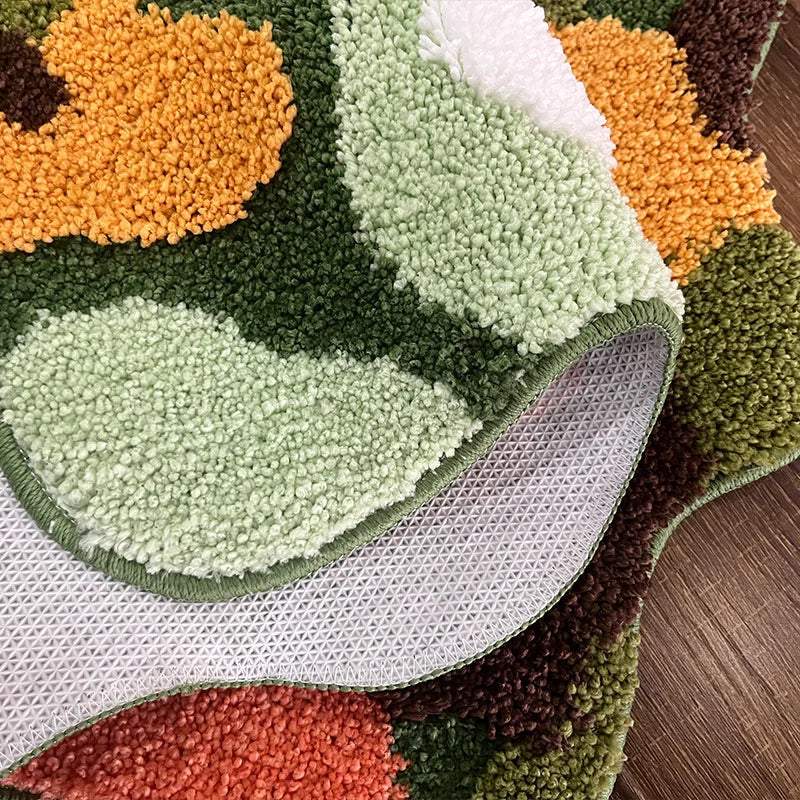 Navak Teppich, luxuriöser grüner Moos-Stil, Turfting-Teppich, unregelmäßiger Moos-Teppich, Landschaftsteppich, Terrasse, nordischer flauschiger Nachttisch-Teppich, abstrakte Kunstmatte