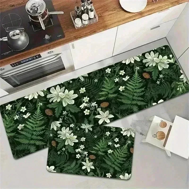 Navak Carpet 1 Stück Küchenteppich mit Zitronenmuster, rutschfeste Fußmatten, Pop-Art-Design, Wohnzimmerteppich, Badematte, Teppich für Zuhause, Waschbecken, Wäschedekor