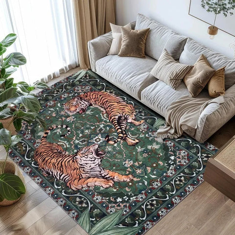 Navak Teppich, Wohnzimmerteppich im nordischen Stil, blauer Tigerdruck, Schlafzimmerteppich, große Fläche, maschinenwaschbar, rutschfeste Couchtischmatten, Alfombra 러그
