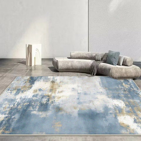 Navak Teppich Nordischer abstrakter Teppich Wohnzimmer Rendering Dekoration Sofa Blau Großflächige Teppiche Outdoor Aktive Rutschfeste Matte Anpassbar
