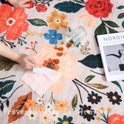 Navak Carpet Exclusive Picks Läuferteppich für Flure und Küchen, rutschfest, maschinenwaschbar, mit Gummirückseite, weiche Blumenteppiche für die Küchendekoration