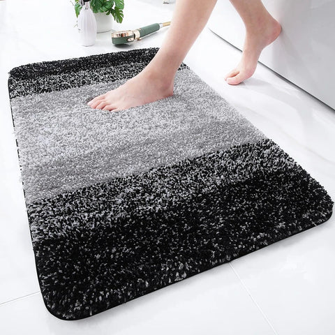 Navak Carpet Olanly Shaggy-Badematte, Mikrofaser, super saugfähig, Badezimmer-Duschvorleger, rutschfest, weiche Duschmatten, Bodenplüschteppich, Fußwaschmatte