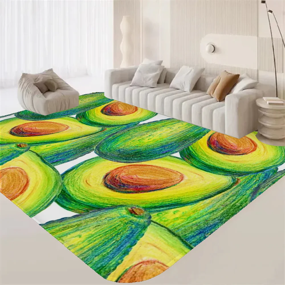 Navak Carpet Avocado Room Mats Retro Multiple Choice Living Room Kitchen Rug Non-Slip Welcome Rug
