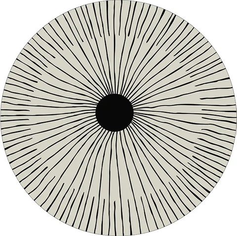 Navak Carpet Modern Simple Style Living Room Round Carpet Home Chair Mat Decoration Striped Large Area Rugs Bedroom Bed End Soft Floor Mats