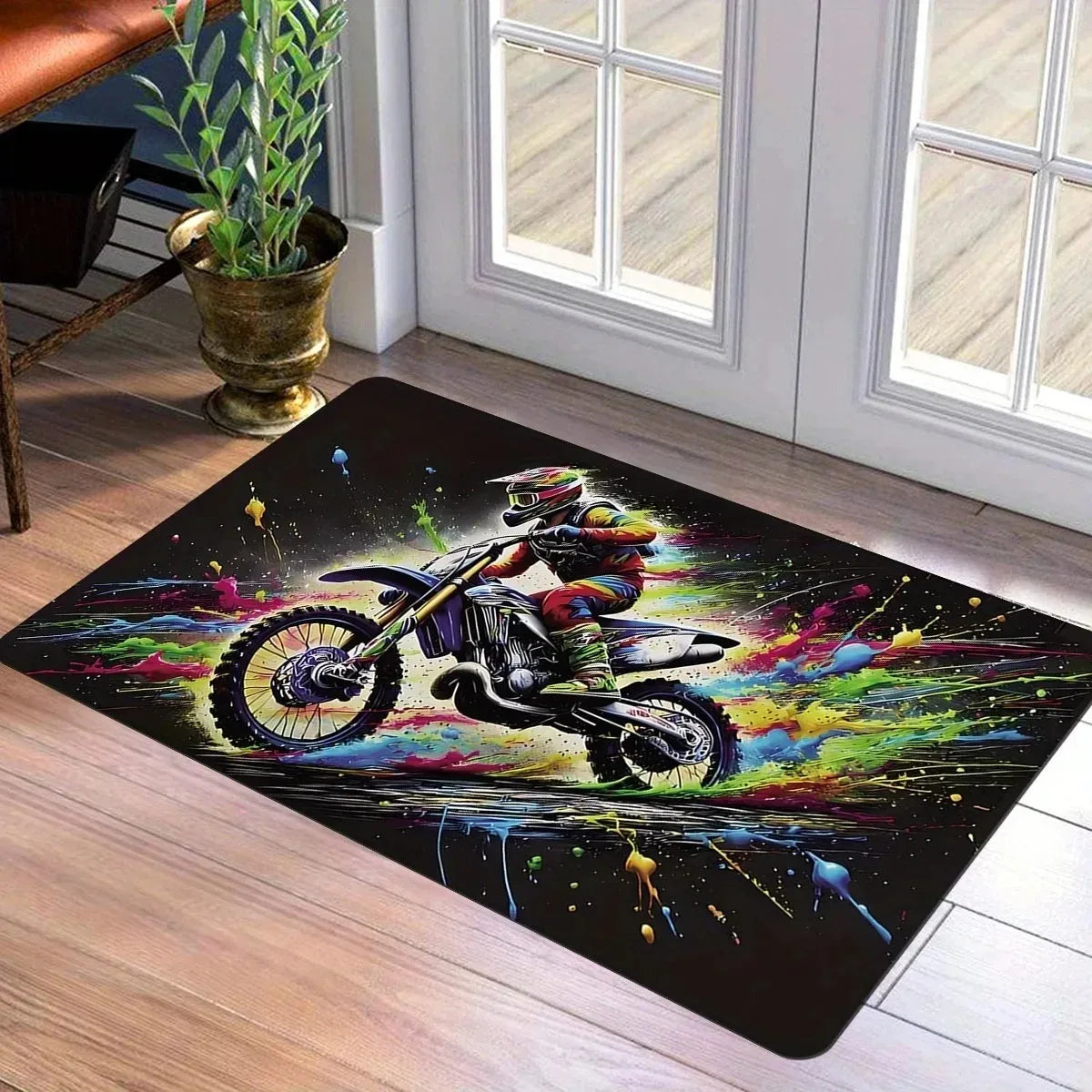 Navak Carpet 1 Stück 3D-Muster Landschaft Fußmatten Küchenteppiche Rutschfeste Pop-Design Badezimmerteppiche Badematte Teppich für Zuhause Waschbecken Wäsche Dekor
