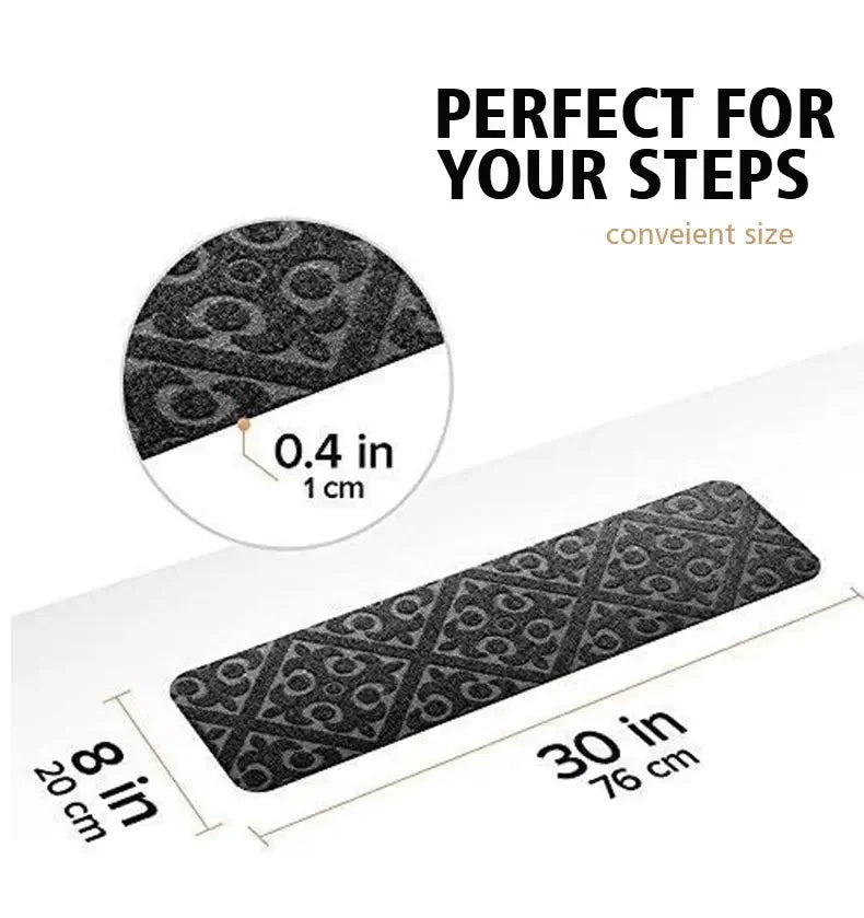 Navak Carpet Non-Slip Staircase Mat Stair Carpet Treads Stair Pads Rug Tread Safety for Kids Elders and Dogs Home Hospistal Indoor Use