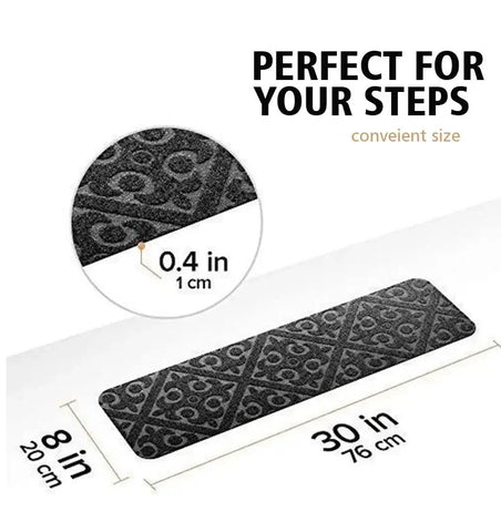 Navak Carpet Non-Slip Staircase Mat Stair Carpet Treads Stair Pads Rug Tread Safety for Kids Elders and Dogs Home Hospistal Indoor Use