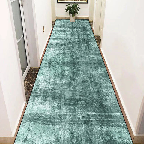 Navak CarpetGreen Lange Flurteppiche Abstrakte Dekoration Flurläufer Teppich Party Flur Gang Bodenmatte Rutschfester Zimmer Sofa Nachttischteppich