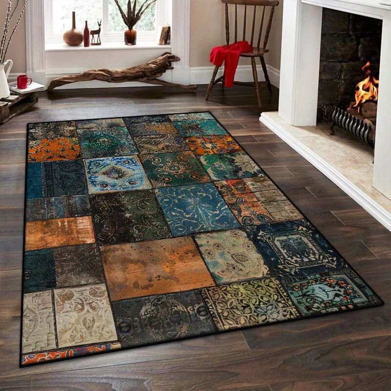 Navak Carpet American Style Geometric Living Room Carpet Abstract Decoration Bedroom Bedside Non-slip Rug 200x300 Lounge Washable Floor Mat