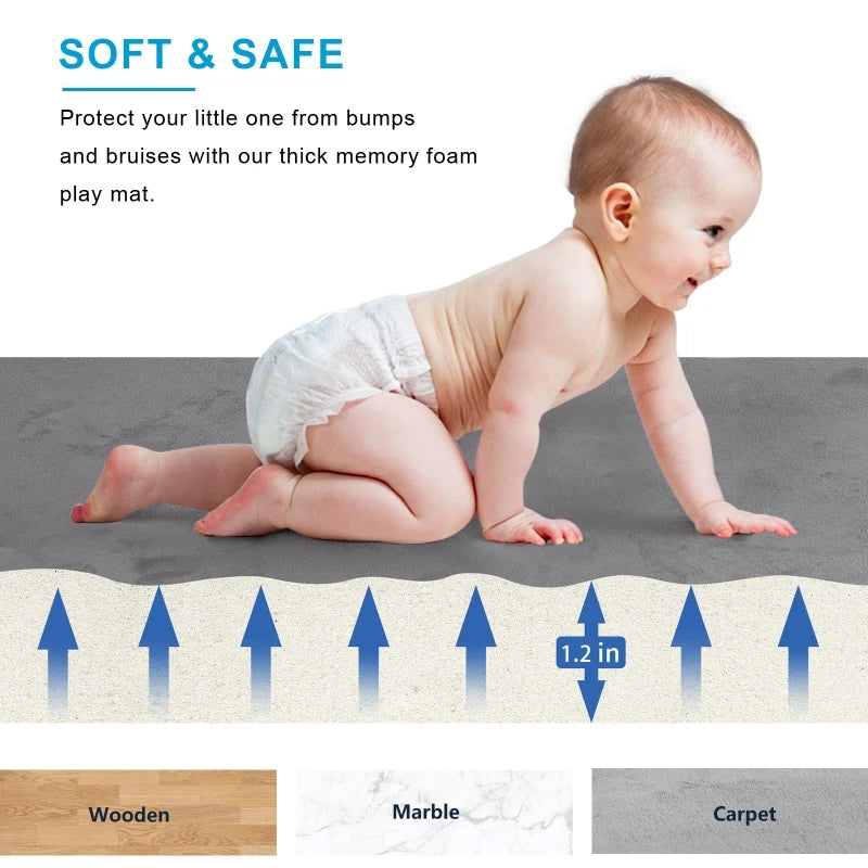 Navak Carpet 1 Stück Japanischer Tatami-Teppich, Korallensamt-Teppich, Babymatte zum Spielen auf dem Boden, 3 cm dicke Krabbelteppiche, gepolsterter Schaumstoff-Teppich zum Spielen für Kinder