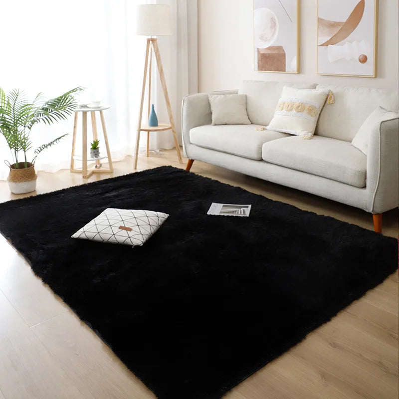 Navak Teppich, nordischer Pelzteppich, Schlafzimmerteppich, Wohnzimmer, moderne Dekoration, haarige Teppiche, große Größe, Schwarz, Grau, Rosa, Beige, rutschfeste Matte