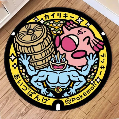 Navak Carpet NEU Tägliche Auswahl Kawaii Pokemon Teppich für Wohnzimmer Dekor Lounge Balkon Sofa Matte Schlafzimmer Weicher Teppich Drehstuhl Matte Kinder Geschenk